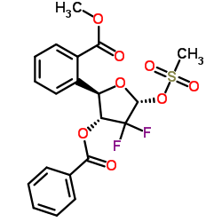 alpha-2-脫氧-2,2-二氟-D-呋喃核糖基-3,5-二苯甲?；?1-甲磺酸酯